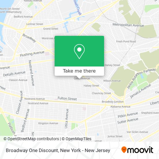 Broadway One Discount map