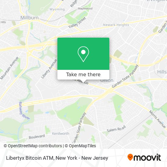 Mapa de Libertyx Bitcoin ATM