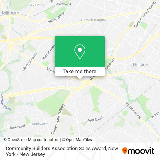 Mapa de Community Builders Association Sales Award