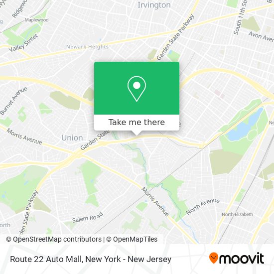 Route 22 Auto Mall map