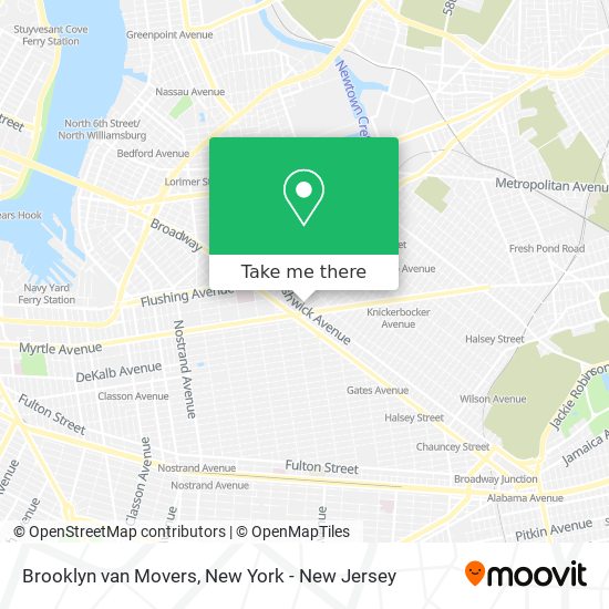 Mapa de Brooklyn van Movers