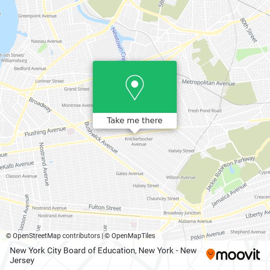 Mapa de New York City Board of Education