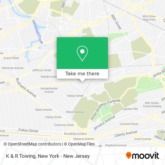 K & R Towing map