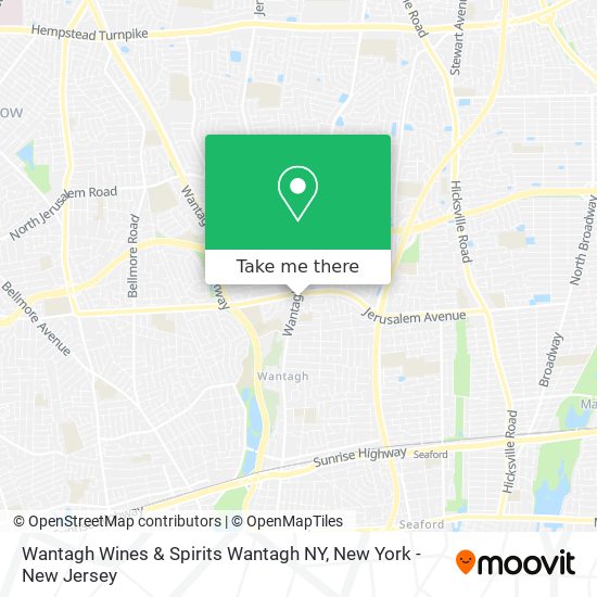 Wantagh Wines & Spirits Wantagh NY map