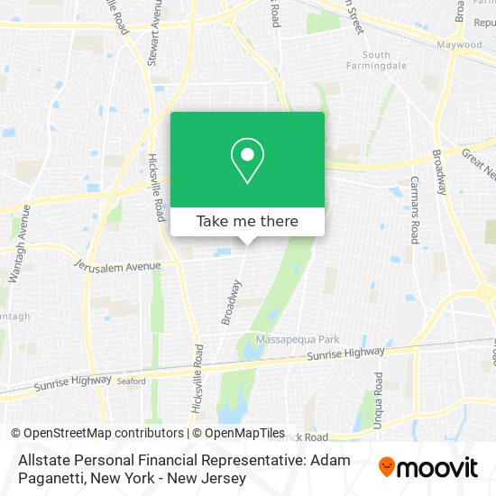 Mapa de Allstate Personal Financial Representative: Adam Paganetti