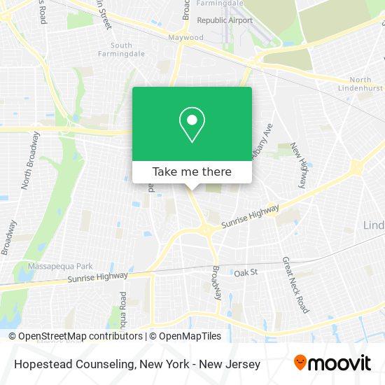 Hopestead Counseling map