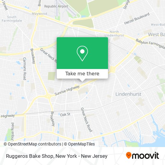 Mapa de Ruggeros Bake Shop