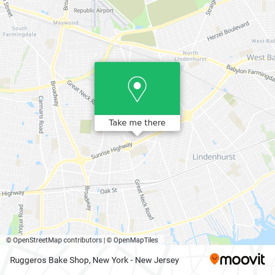 Ruggeros Bake Shop map