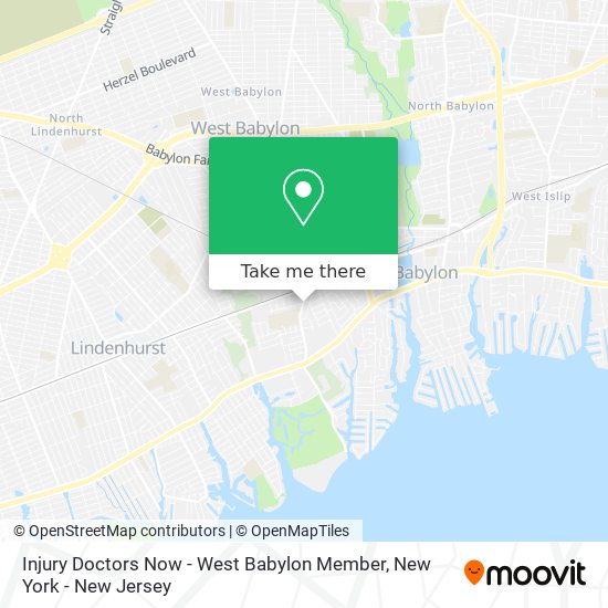 Injury Doctors Now - West Babylon Member map