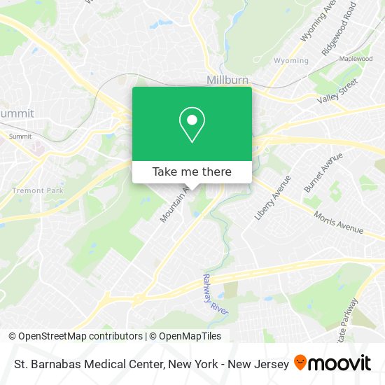 St. Barnabas Medical Center map