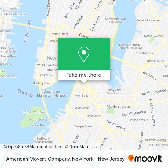 American Movers Company map