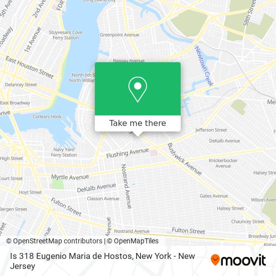 Is 318 Eugenio Maria de Hostos map