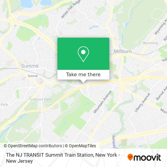 Mapa de The NJ TRANSIT Summit Train Station