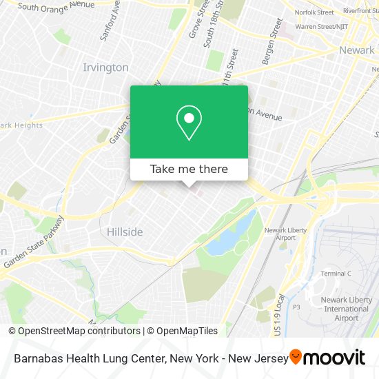 Barnabas Health Lung Center map