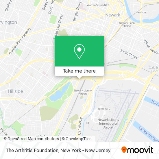 The Arthritis Foundation map