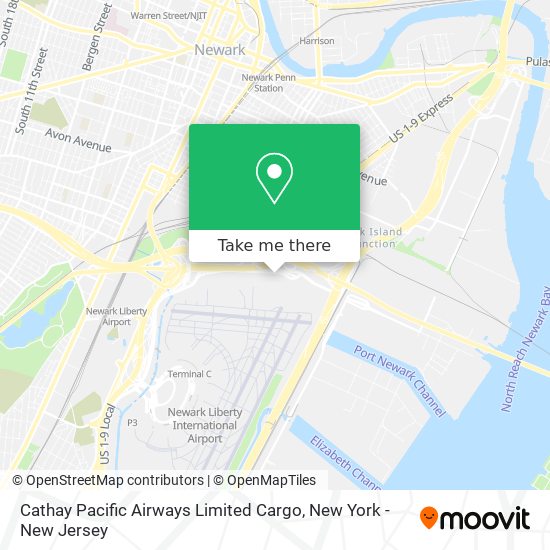 Cathay Pacific Airways Limited Cargo map