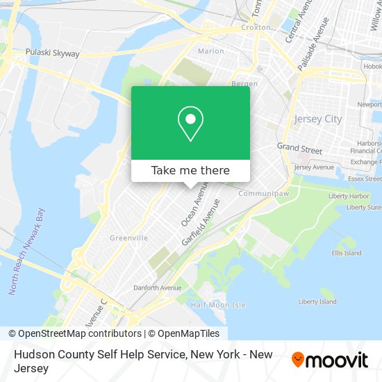 Mapa de Hudson County Self Help Service