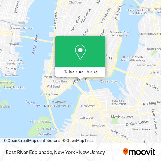 Mapa de East River Esplanade