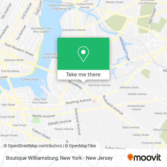 Mapa de Boutique Williamsburg