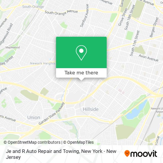 Je and R Auto Repair and Towing map