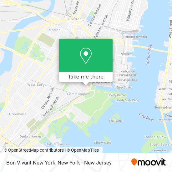 Mapa de Bon Vivant New York