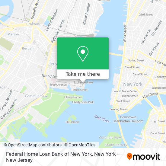 Federal Home Loan Bank of New York map