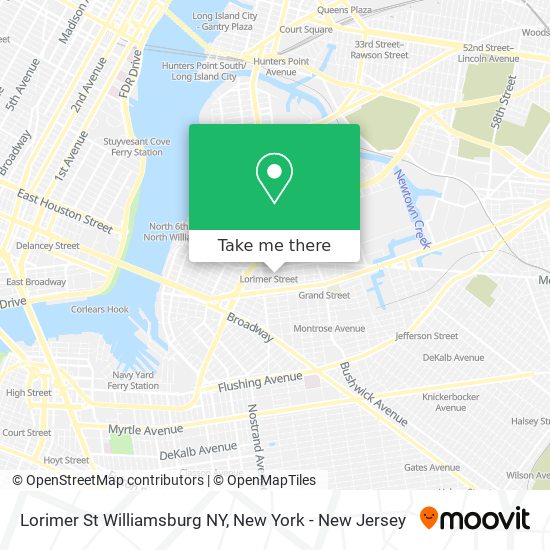 Lorimer St Williamsburg NY map