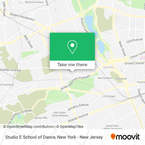 Studio E School of Dance map