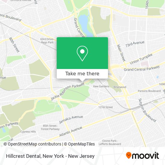 Hillcrest Dental map