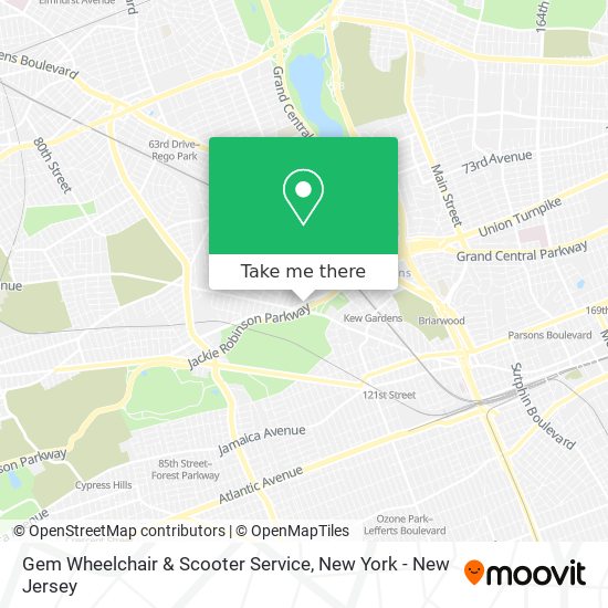 Gem Wheelchair & Scooter Service map