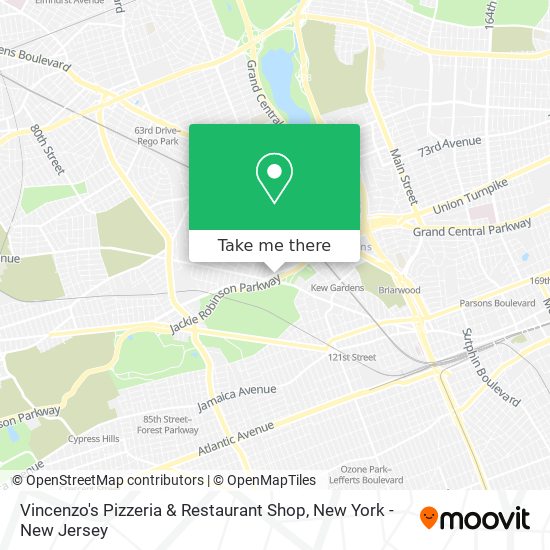 Vincenzo's Pizzeria & Restaurant Shop map