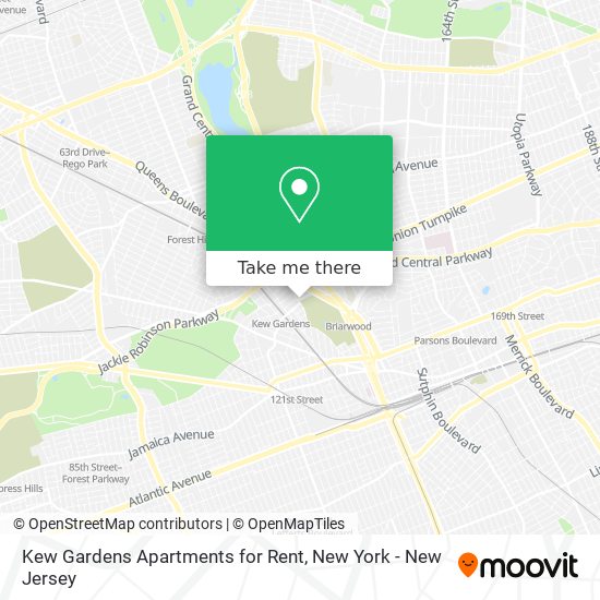 Mapa de Kew Gardens Apartments for Rent