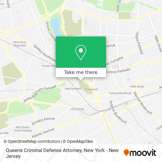 Queens Criminal Defense Attorney map