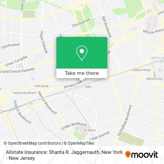 Allstate Insurance: Shanta R. Jaggernauth map
