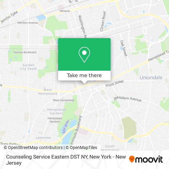 Counseling Service Eastern DST NY map