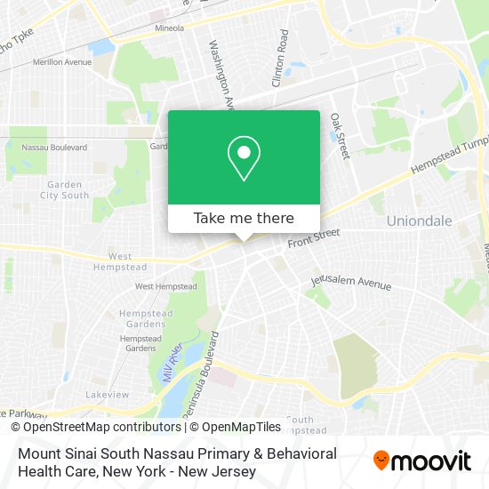 Mount Sinai South Nassau Primary & Behavioral Health Care map