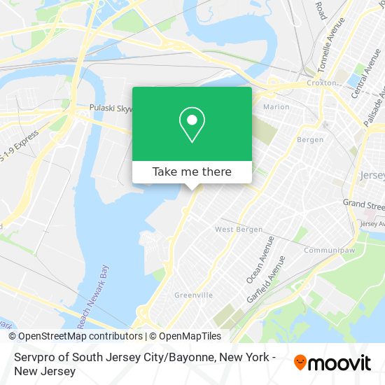 Mapa de Servpro of South Jersey City / Bayonne