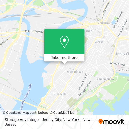 Mapa de Storage Advantage - Jersey City