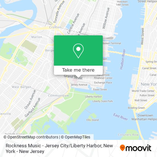 Mapa de Rockness Music - Jersey City / Liberty Harbor