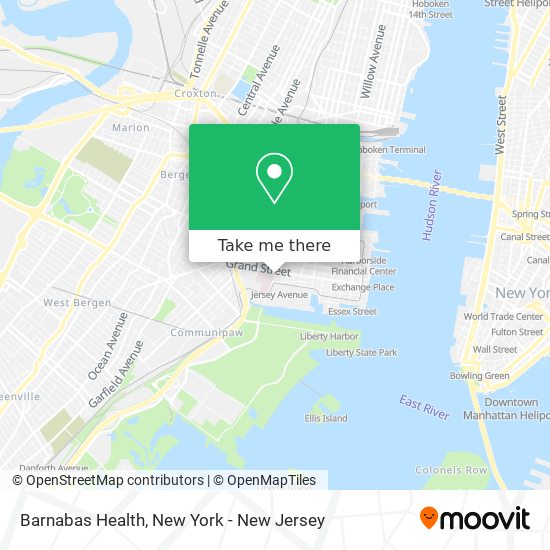 Barnabas Health map