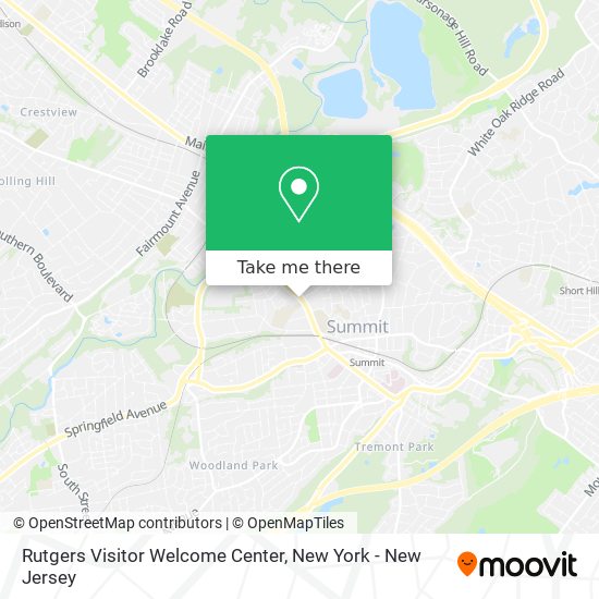 Mapa de Rutgers Visitor Welcome Center