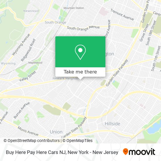 Buy Here Pay Here Cars NJ map