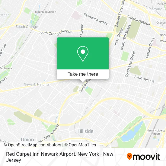 Red Carpet Inn Newark Airport map