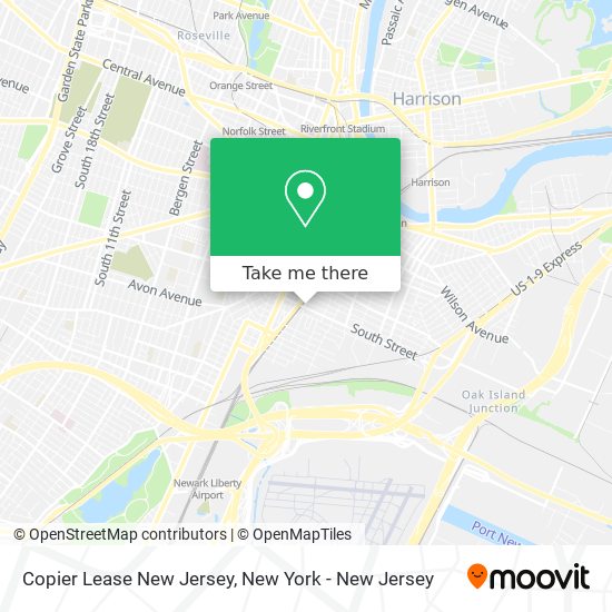 Mapa de Copier Lease New Jersey