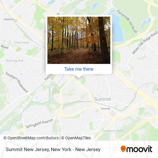 Summit New Jersey map