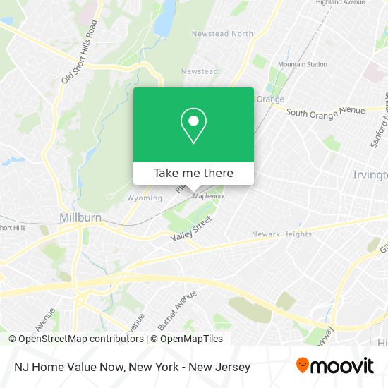 NJ Home Value Now map