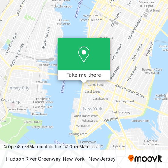 Hudson River Greenway map