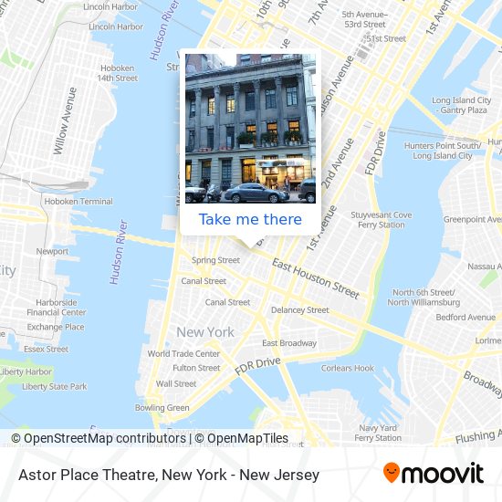 Astor Place Theatre map