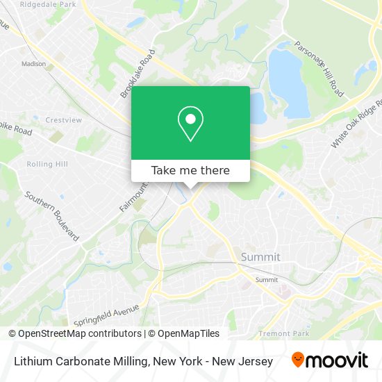 Mapa de Lithium Carbonate Milling