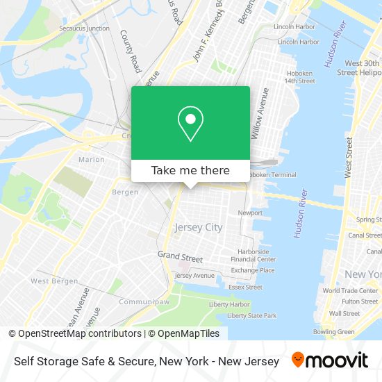 Self Storage Safe & Secure map